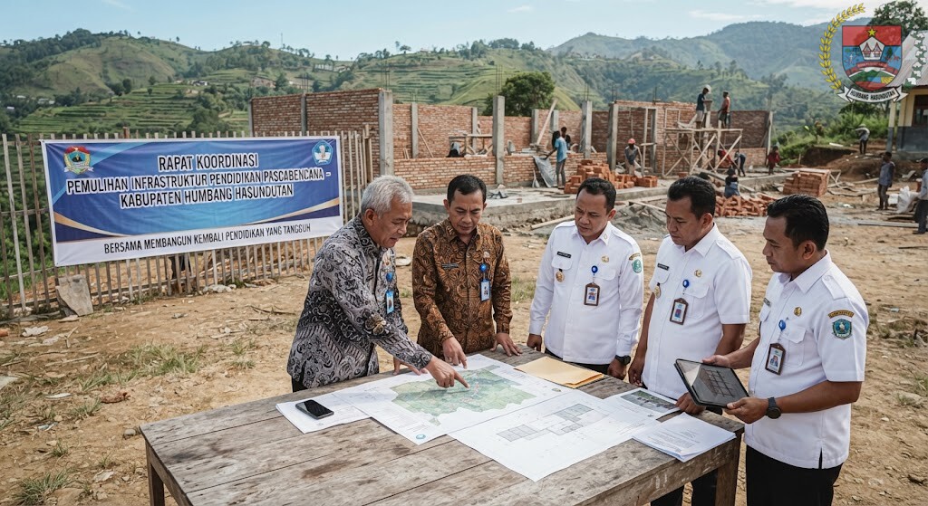 Selaras dengan Kebijakan Pusat dan Daerah, Pemkab Humbahas Perkuat Rakor Pemulihan Infrastruktur Pendidikan Pascabencana