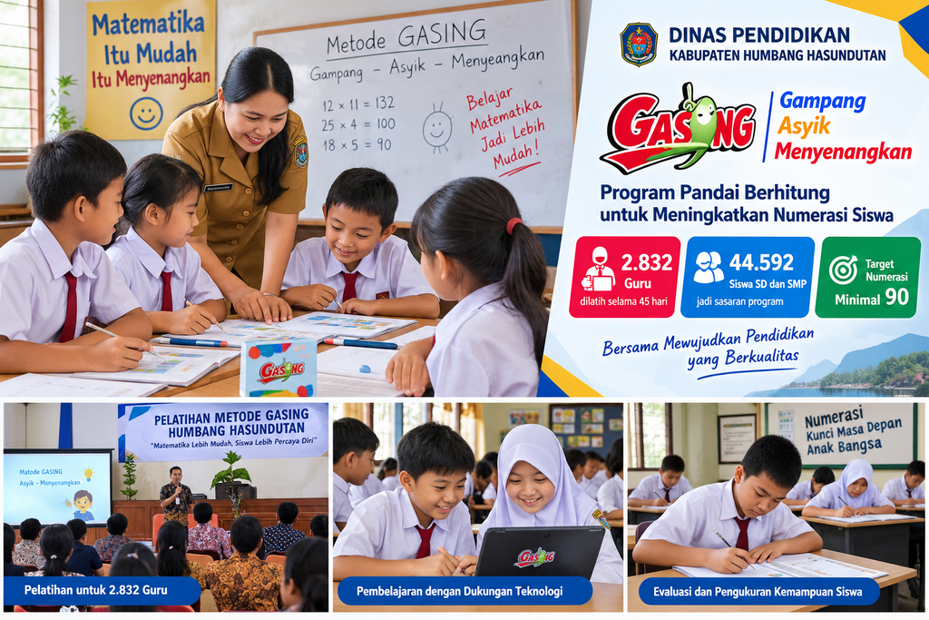 44.592 Siswa Humbang Hasundutan Jadi Sasaran Program Numerasi GASING